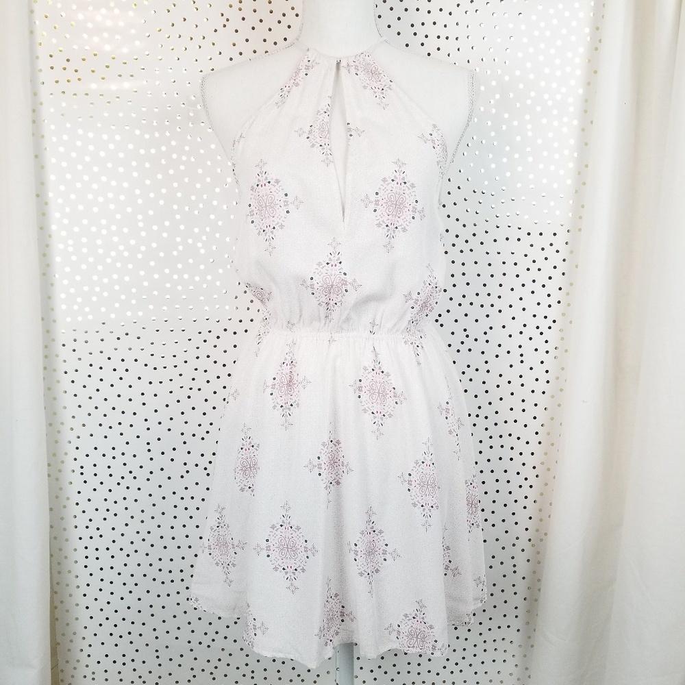 Tobi Medallion Print White Skater Dress | Size XS